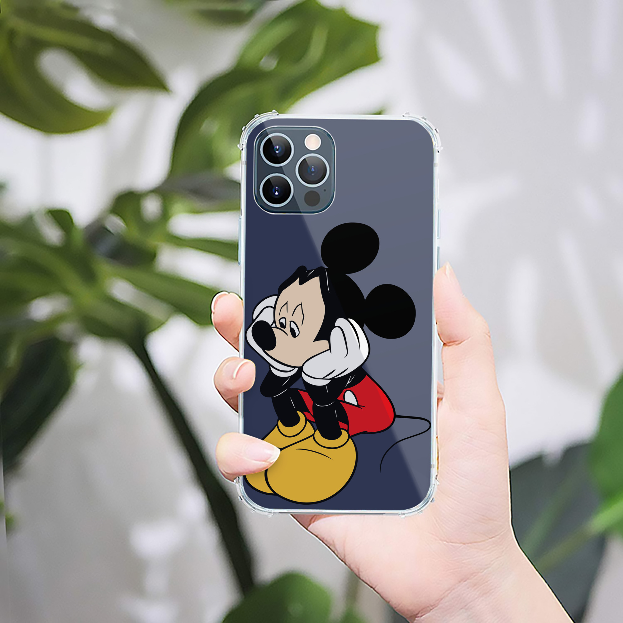 （画像用） ミッキーマウス Mickey Mouse 【iPhone 12シリーズ対応】透明スマホケース（クリアソフトケース）